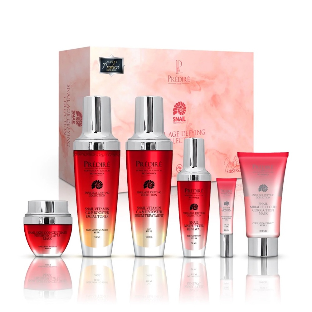Prédiré Snail Age defying Collection! Bring the spa home  with this 6 piece set.